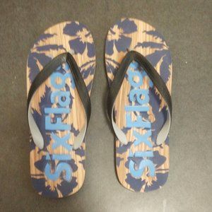 SIX FLAGS OFFICIAL Foam Men's Flip Flops Sandals Shoes Boys 9-10.5